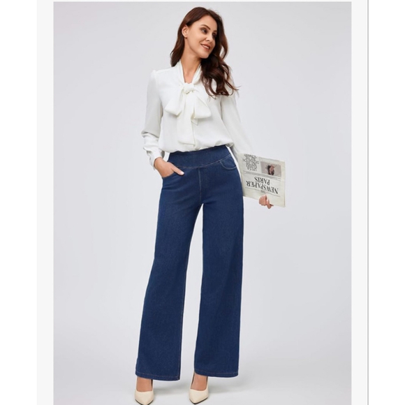 NEW Y2K Bell Bottom Jeans Stretchy Flare Pull on Jeans 24/28” - Picture 7 of 7